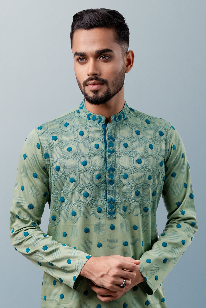 Men's Panjabi-Embroideri