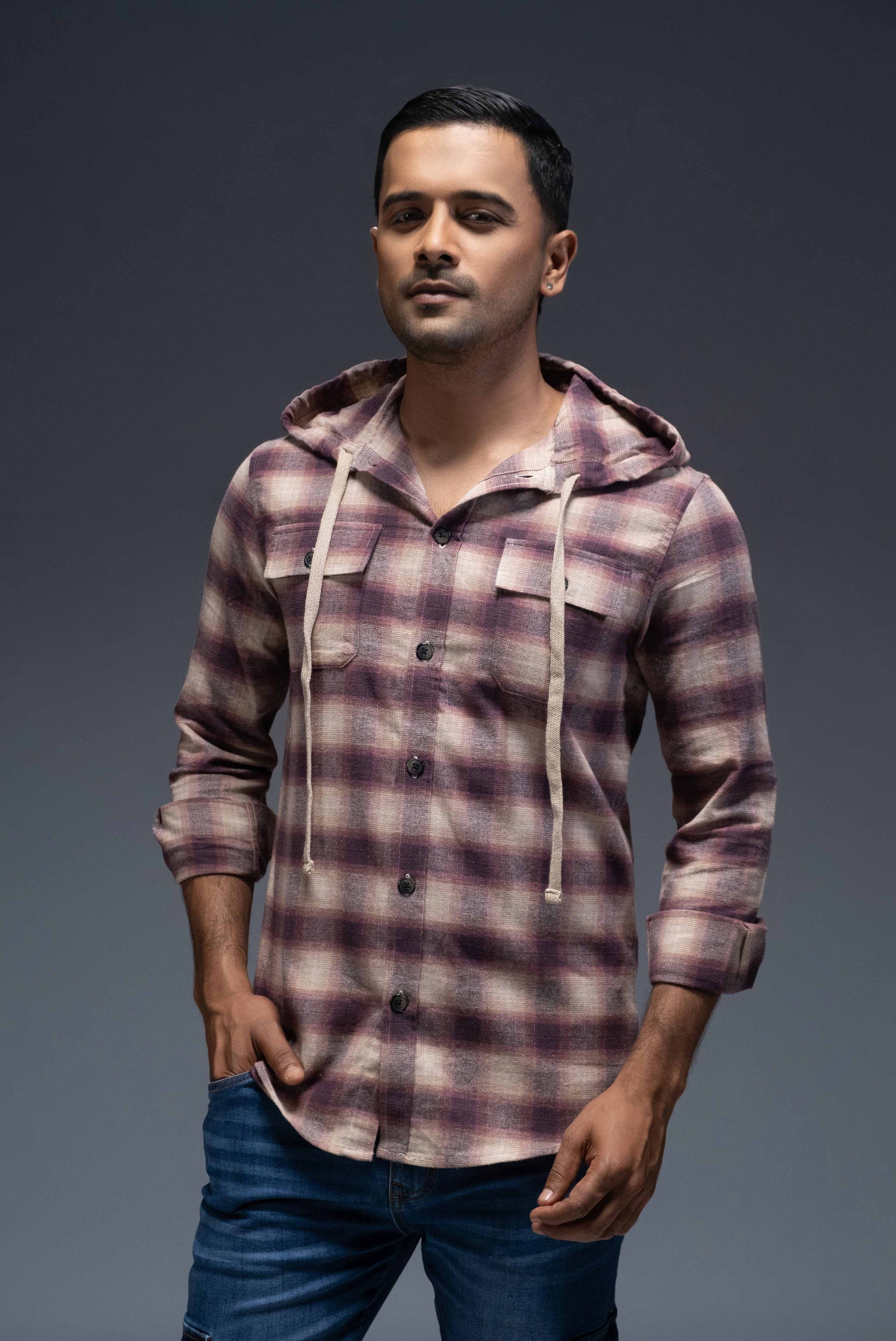 Flannel Hoodie Shirt