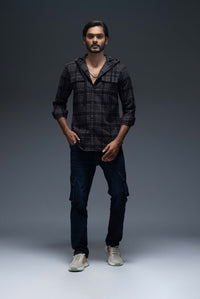 Flannel Hoodie Shirt