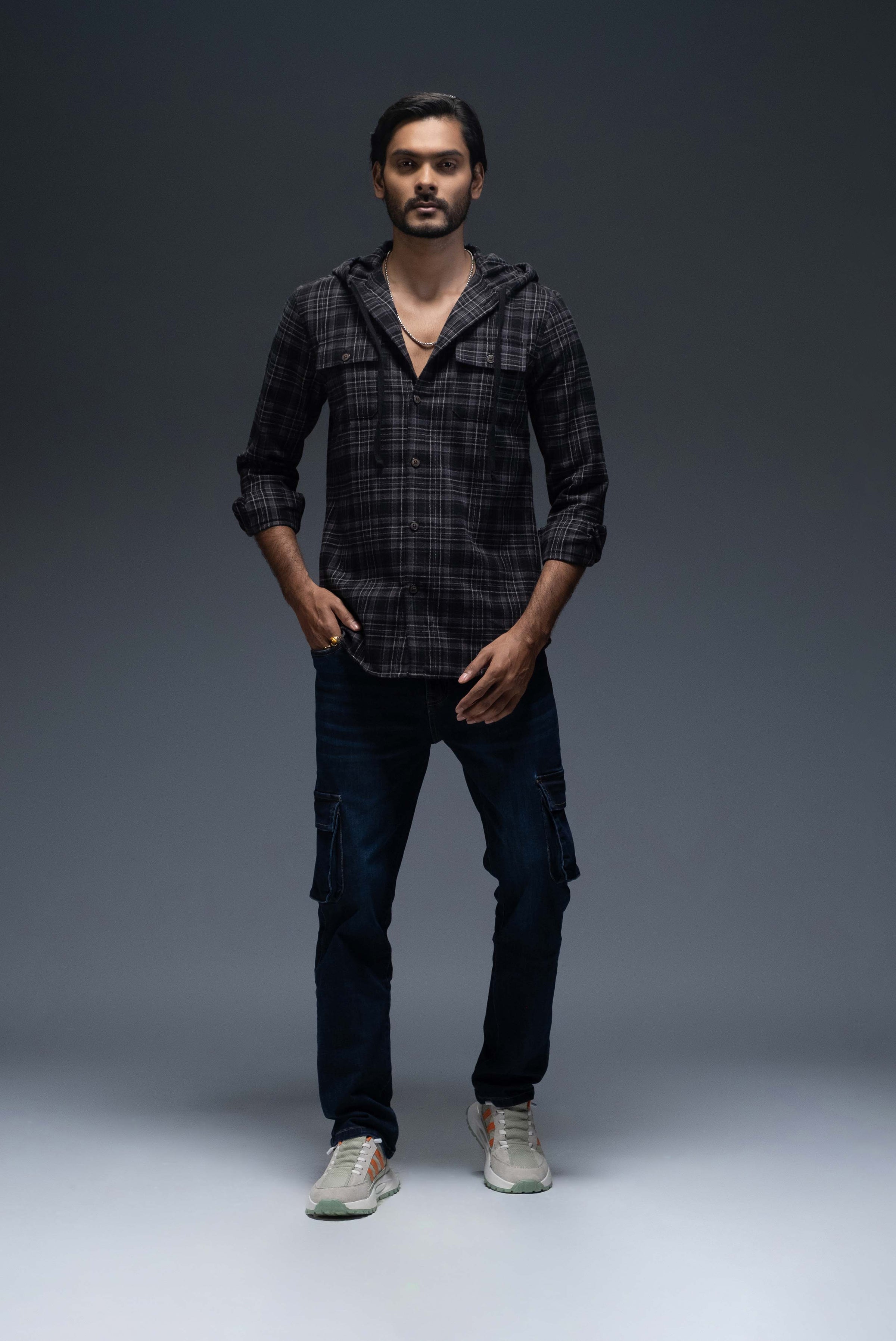 Flannel Hoodie Shirt