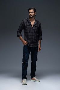 Flannel Hoodie Shirt