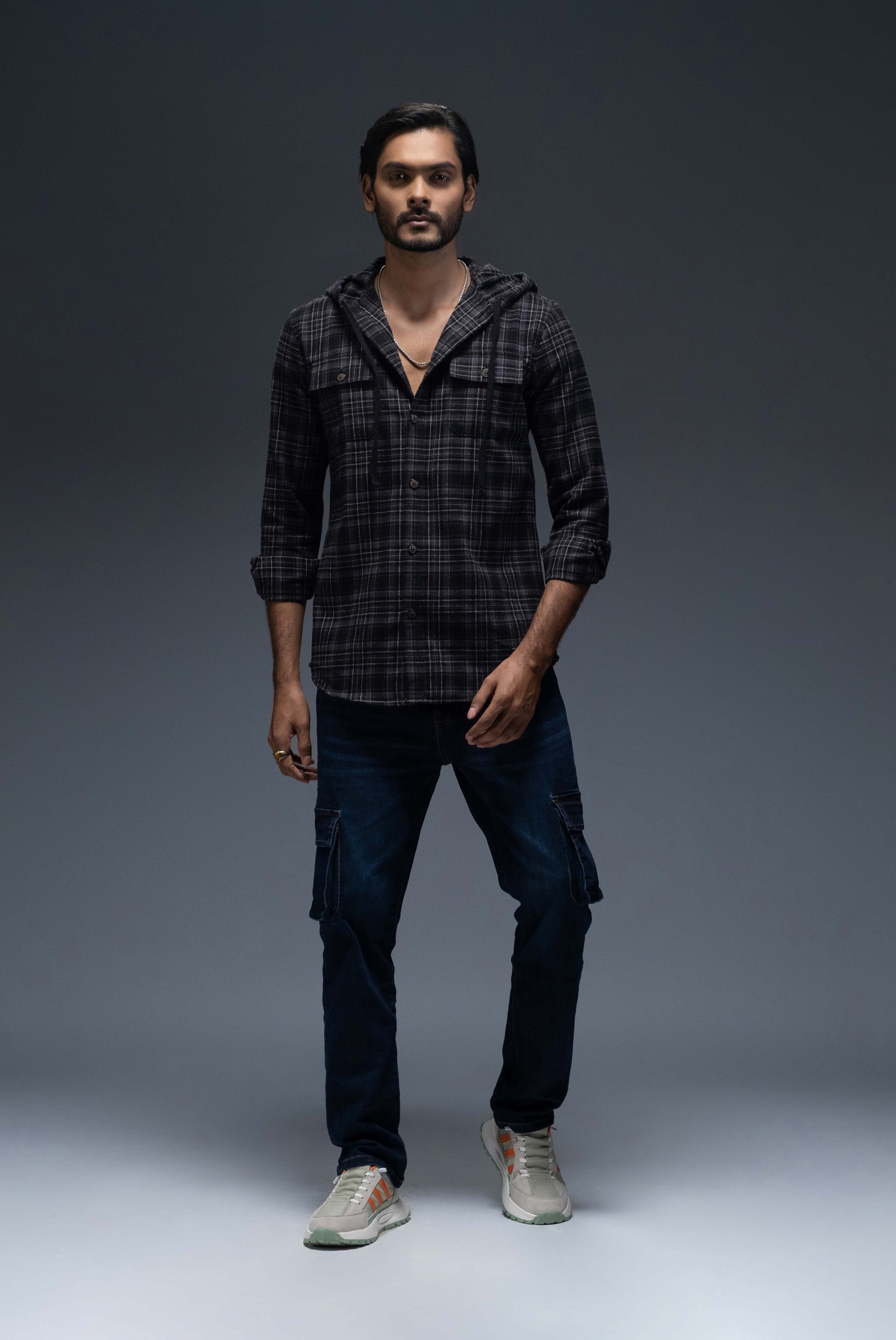 Flannel Hoodie Shirt